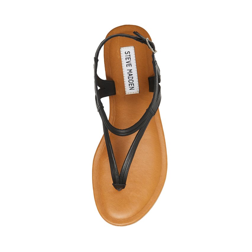 φλατ πεδιλα γυναικεια Steve Madden Sydney μαυρα | GR-O431QGB