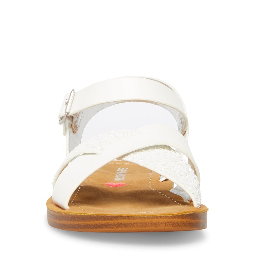 φλατ πεδιλα παιδικα Steve Madden Jleague ασπρα | GR-4O73KTP
