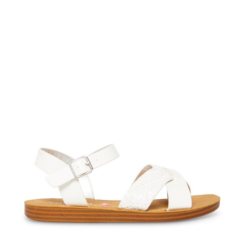 φλατ πεδιλα παιδικα Steve Madden Jleague ασπρα | GR-4O73KTP