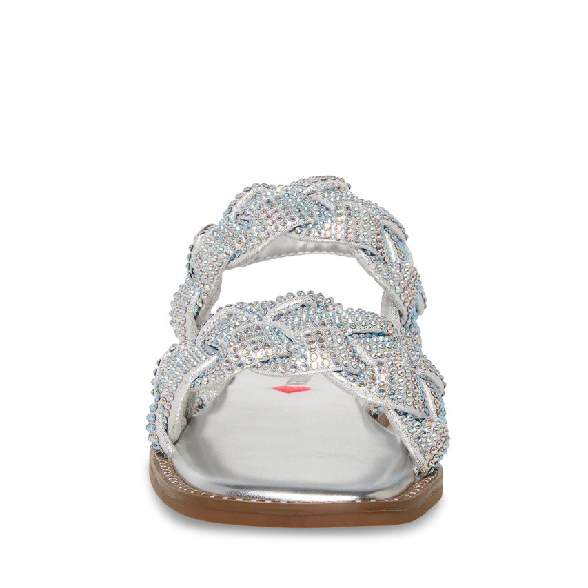φλατ πεδιλα παιδικα Steve Madden Jnewbie ασημι | GR-3678KQB