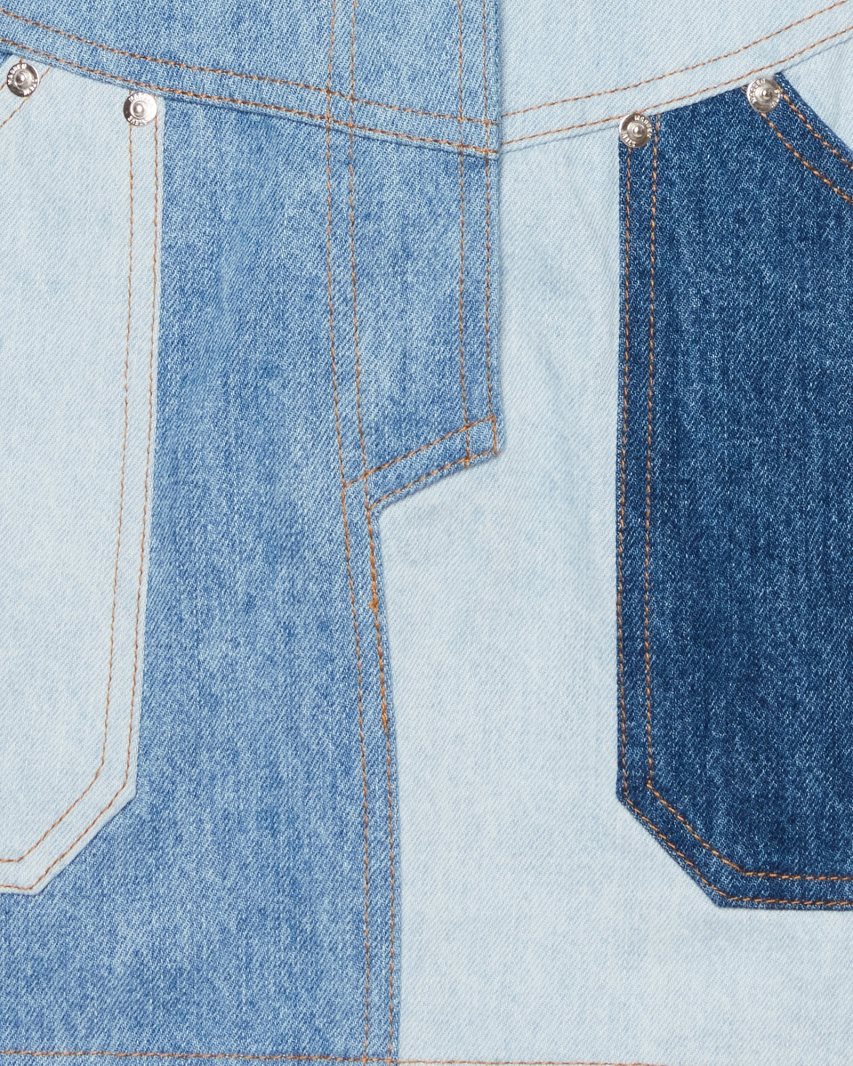 φορεμα γυναικεια Steve Madden Ryleigh Denim Fabric μπλε | GR-9513EHB