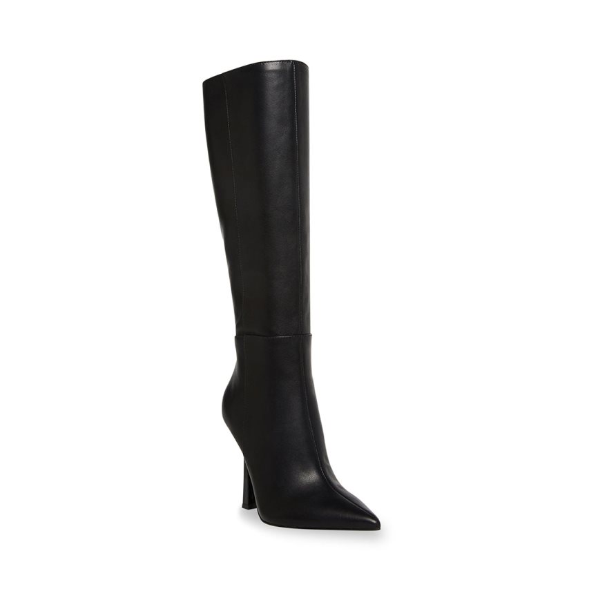 ψηλεσ μποτεσ γυναικεια Steve Madden Kathleen δερματινα μαυρα | GR-9745ILN