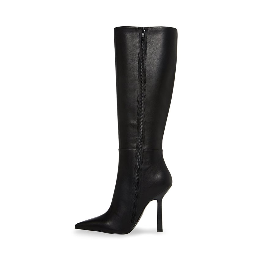 ψηλεσ μποτεσ γυναικεια Steve Madden Kathleen δερματινα μαυρα | GR-9745ILN