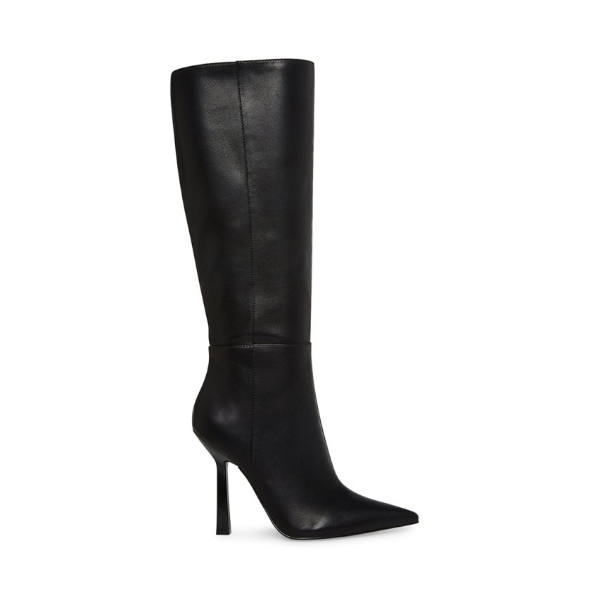 ψηλεσ μποτεσ γυναικεια Steve Madden Kathleen δερματινα μαυρα | GR-9745ILN