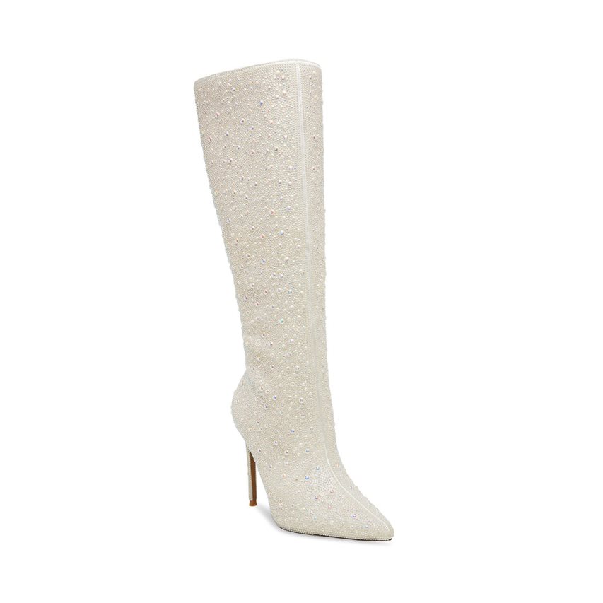 ψηλεσ μποτεσ γυναικεια Steve Madden Valinda ασπρα | GR-3824UYS