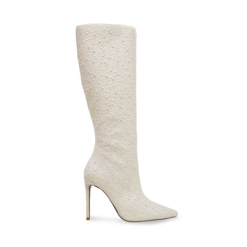 ψηλεσ μποτεσ γυναικεια Steve Madden Valinda ασπρα | GR-3824UYS
