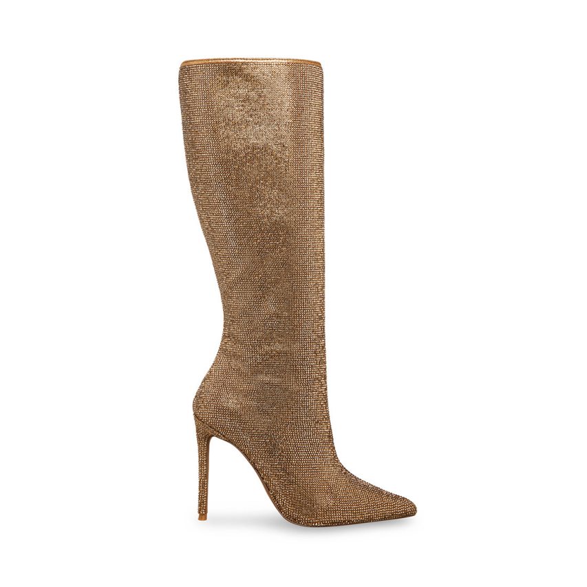ψηλεσ μποτεσ γυναικεια Steve Madden Valinda χρυσο χρωμα | GR-O719QPA