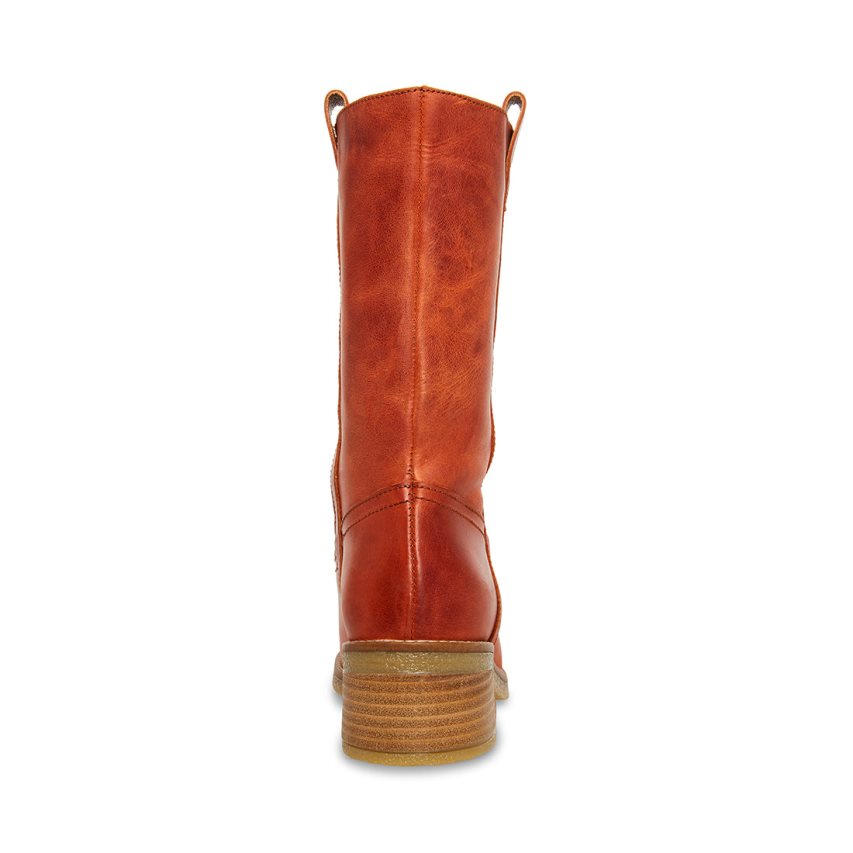 ψηλεσ μποτεσ γυναικεια Steve Madden Winny Rust δερματινα καφε | GR-739ORZQ