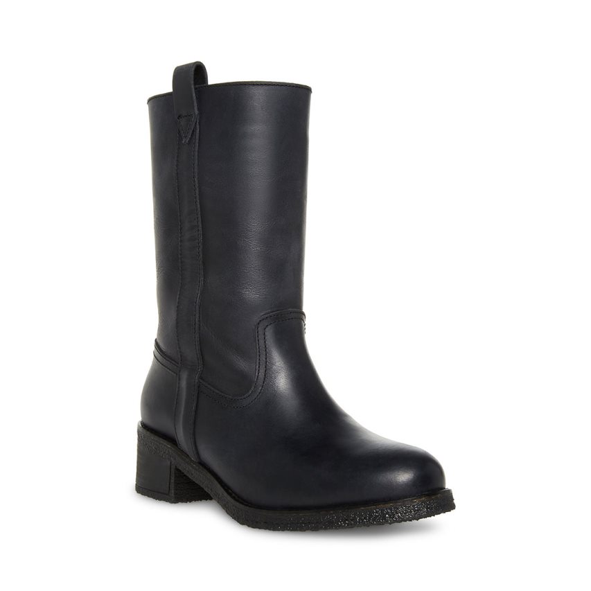 ψηλεσ μποτεσ γυναικεια Steve Madden Winny δερματινα μαυρα | GR-O729HDB