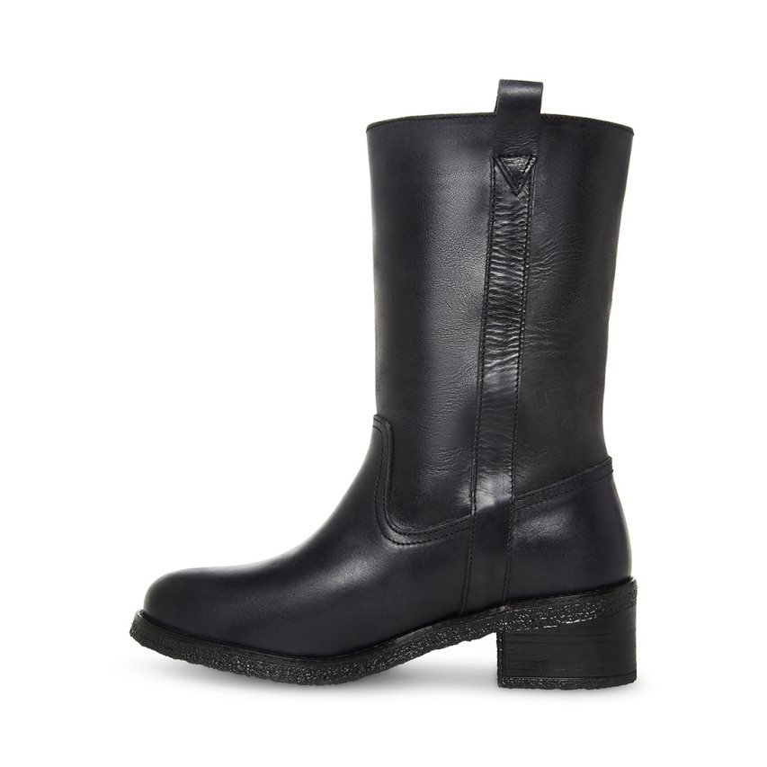 ψηλεσ μποτεσ γυναικεια Steve Madden Winny δερματινα μαυρα | GR-O729HDB
