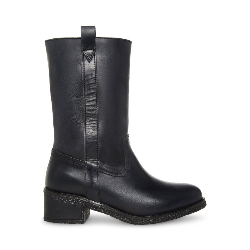 ψηλεσ μποτεσ γυναικεια Steve Madden Winny δερματινα μαυρα | GR-O729HDB