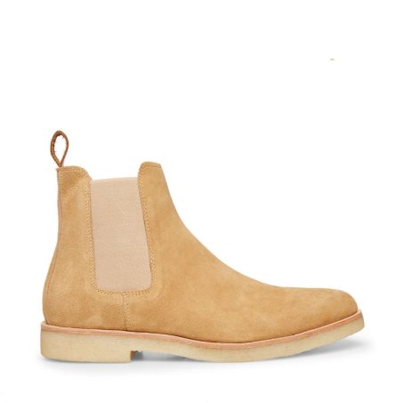 Chelsea Boots ανδρικα Steve Madden Wilshire σουετ ανοιχτο καφε | GR-8239OIF