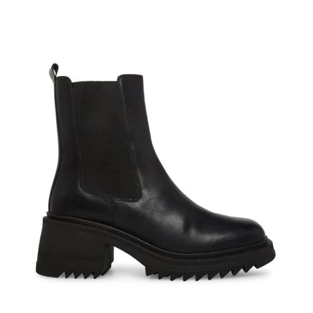 Chelsea Boots γυναικεια Steve Madden Garth δερματινα μαυρα | GR-7O29UPO