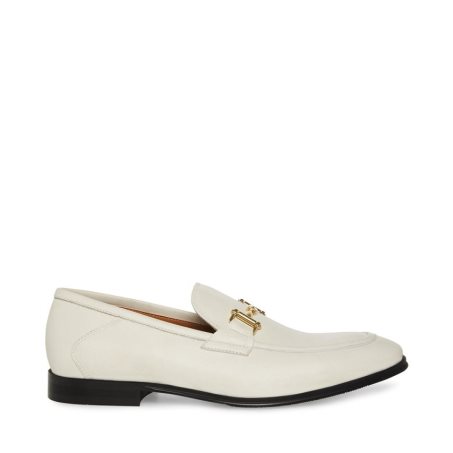 Loafers ανδρικα Steve Madden Archee δερματινα ασπρα | GR-41O3XUY