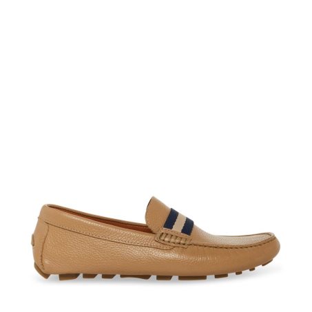 Loafers ανδρικα Steve Madden Baz δερματινα ανοιχτο καφε | GR-8912ZML