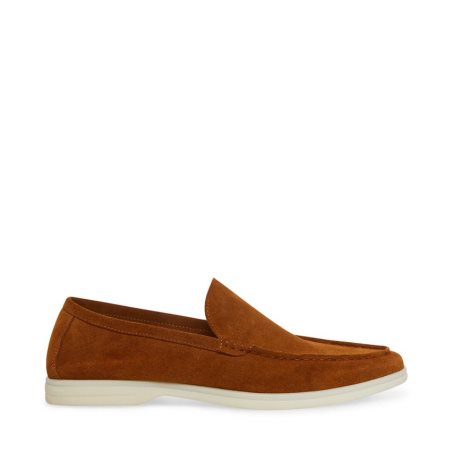 Loafers ανδρικα Steve Madden Larken σουετ καφε | GR-8125BDR
