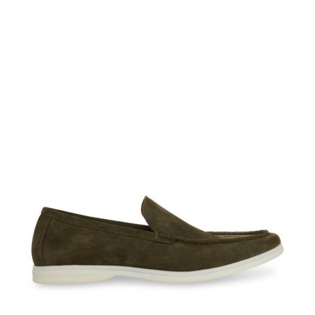 Loafers ανδρικα Steve Madden Larken σουετ Ελιά | GR-9O73OWC