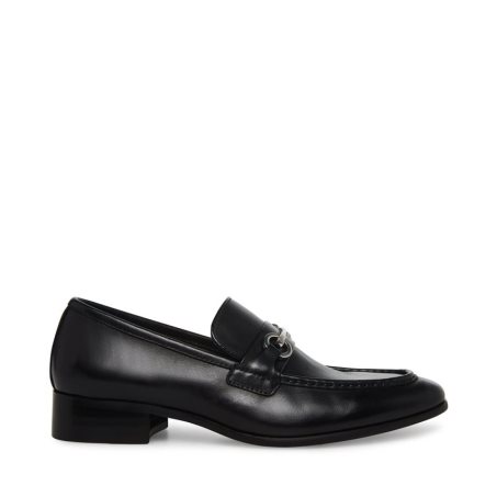 Loafers ανδρικα Steve Madden Philippe δερματινα μαυρα | GR-1647GDK