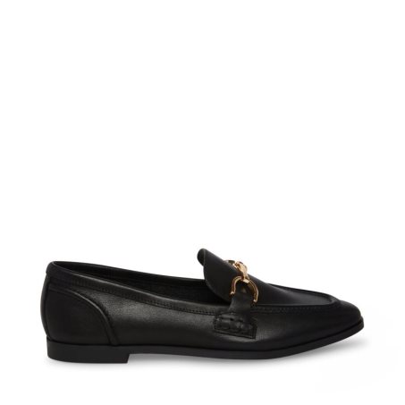 Loafers γυναικεια Steve Madden Carrine δερματινα μαυρα | GR-9415JFH
