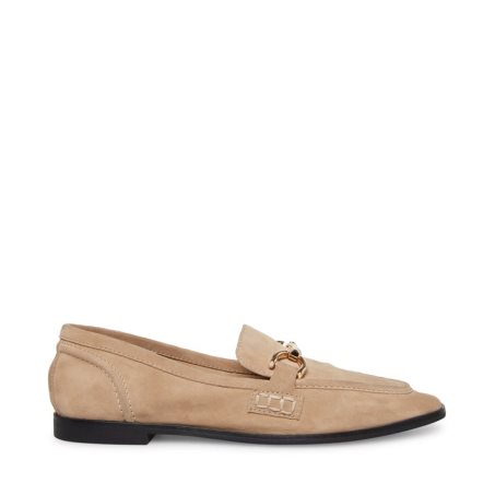 Loafers γυναικεια Steve Madden Carrine σουετ Μπεζ | GR-9251RGK