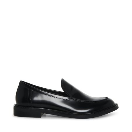 Loafers γυναικεια Steve Madden Larusso δερματινα μαυρα | GR-1437GJV