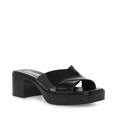 Mules γυναικεια Steve Madden Harley μαυρα | GR-9637ZFU