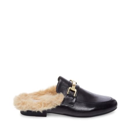 Mules γυναικεια Steve Madden Khloe δερματινα μαυρα | GR-6O93NOK