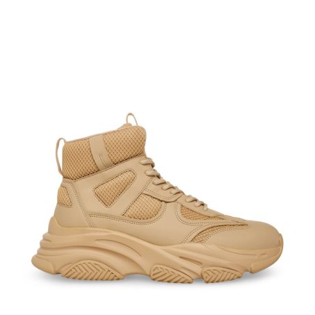 Αθλητικά Παπούτσια ανδρικα Steve Madden Possess High Top ανοιχτο καφε | GR-3792SLH