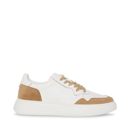 Αθλητικά Παπούτσια ανδρικα Steve Madden Jorgee σουετ ασπρα καφε | GR-4671EKM
