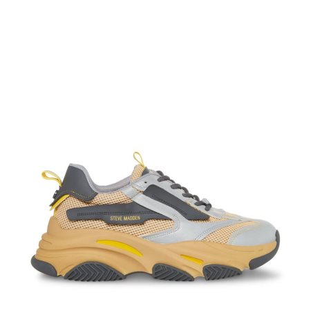 Αθλητικά Παπούτσια ανδρικα Steve Madden Possess χρυσο χρωμα γκρι | GR-9528ZBV