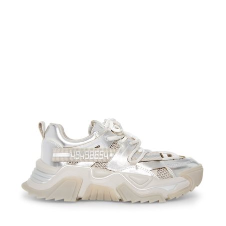 Αθλητικά Παπούτσια γυναικεια Steve Madden Power ασημι | GR-4O71FMU