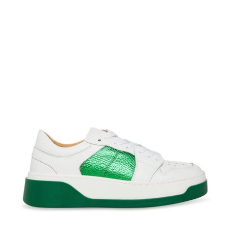 Αθλητικά Παπούτσια γυναικεια Steve Madden Joey ασπρα πρασινο | GR-51O8KEV