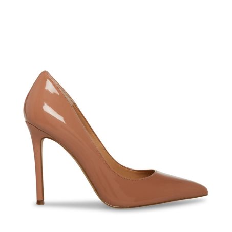 Τακούνια γυναικεια Steve Madden Evelyn λουστρινι καφε | GR-1736WZH