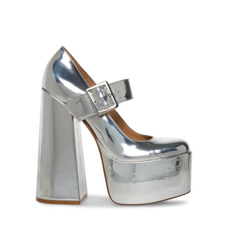 Τακούνια γυναικεια Steve Madden Plaza ασημι | GR-5432SLN