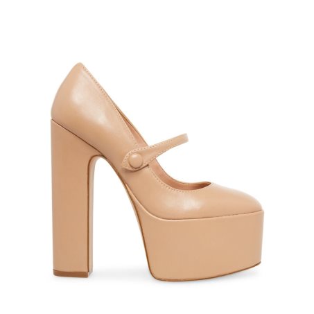 Τακούνια γυναικεια Steve Madden Prisila δερματινα Μπεζ | GR-14O2XRP