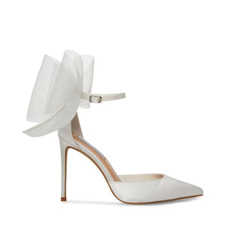 Τακούνια γυναικεια Steve Madden Valenteen Satin ασπρα | GR-478OZMQ