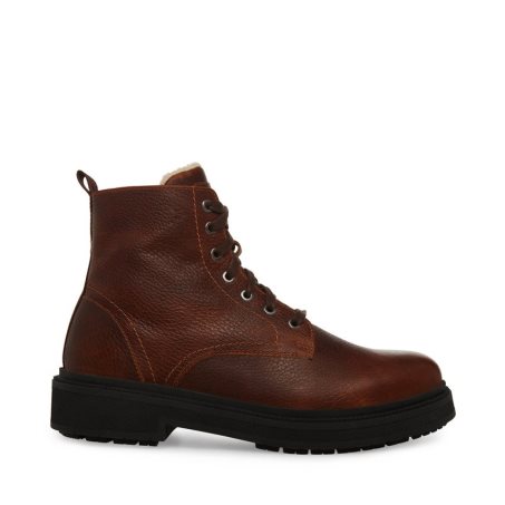 μποτακια ανδρικα Steve Madden Denalii δερματινα σκούρο καφε | GR-9576GWH