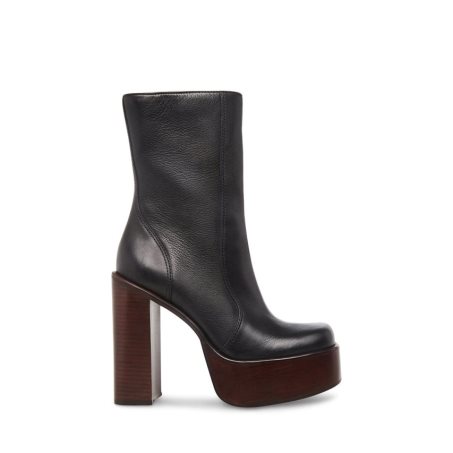 μποτακια γυναικεια Steve Madden Dwane δερματινα μαυρα | GR-7896CTB