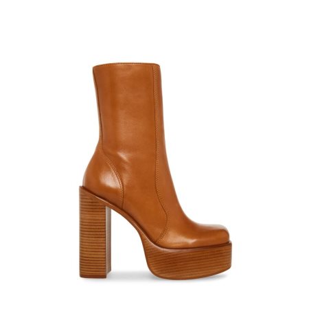 μποτακια γυναικεια Steve Madden Dwane δερματινα καφε | GR-891OFBE