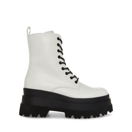 μποτακια γυναικεια Steve Madden Luka ασπρα | GR-6723KHJ