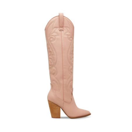 μποτεσ μεχρι το γονατο γυναικεια Steve Madden Lasso δερματινα ροζ | GR-2156PRO