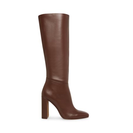 μποτεσ μεχρι το γονατο γυναικεια Steve Madden Ally δερματινα σκούρο καφε | GR-5923RXJ