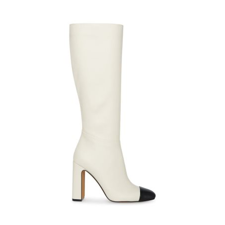 μποτεσ μεχρι το γονατο γυναικεια Steve Madden Arielle δερματινα ασπρα | GR-6542IOB