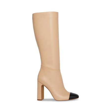 μποτεσ μεχρι το γονατο γυναικεια Steve Madden Arielle δερματινα Μπεζ | GR-8235DON