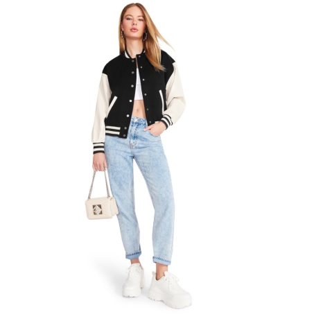 μπουφαν γυναικεια Steve Madden Alexandra μαυρα | GR-8962DJQ
