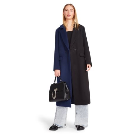 μπουφαν γυναικεια Steve Madden Caroline σκουρο μπλε μαυρα | GR-7814DKJ