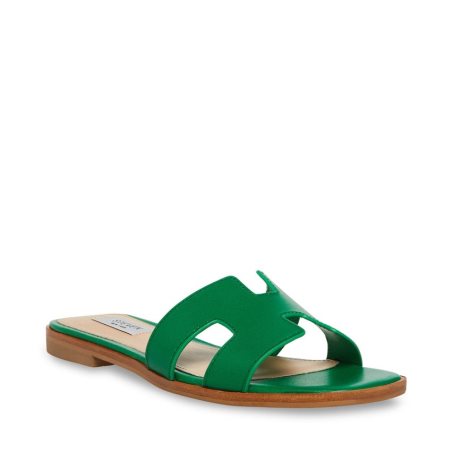 παντοφλεσ γυναικεια Steve Madden Hadyn δερματινα πρασινο | GR-2586GBO
