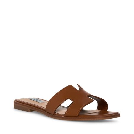παντοφλεσ γυναικεια Steve Madden Hadyn δερματινα καφε | GR-3674SJN