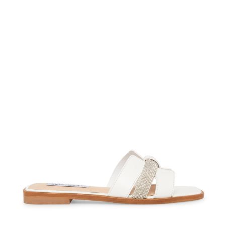 παντοφλεσ γυναικεια Steve Madden Holli δερματινα ασπρα | GR-7294YGP