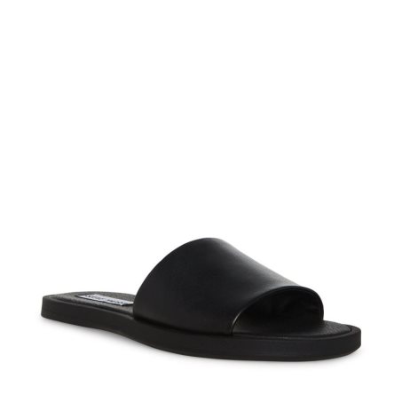 παντοφλεσ γυναικεια Steve Madden Kaya δερματινα μαυρα | GR-845ONLA